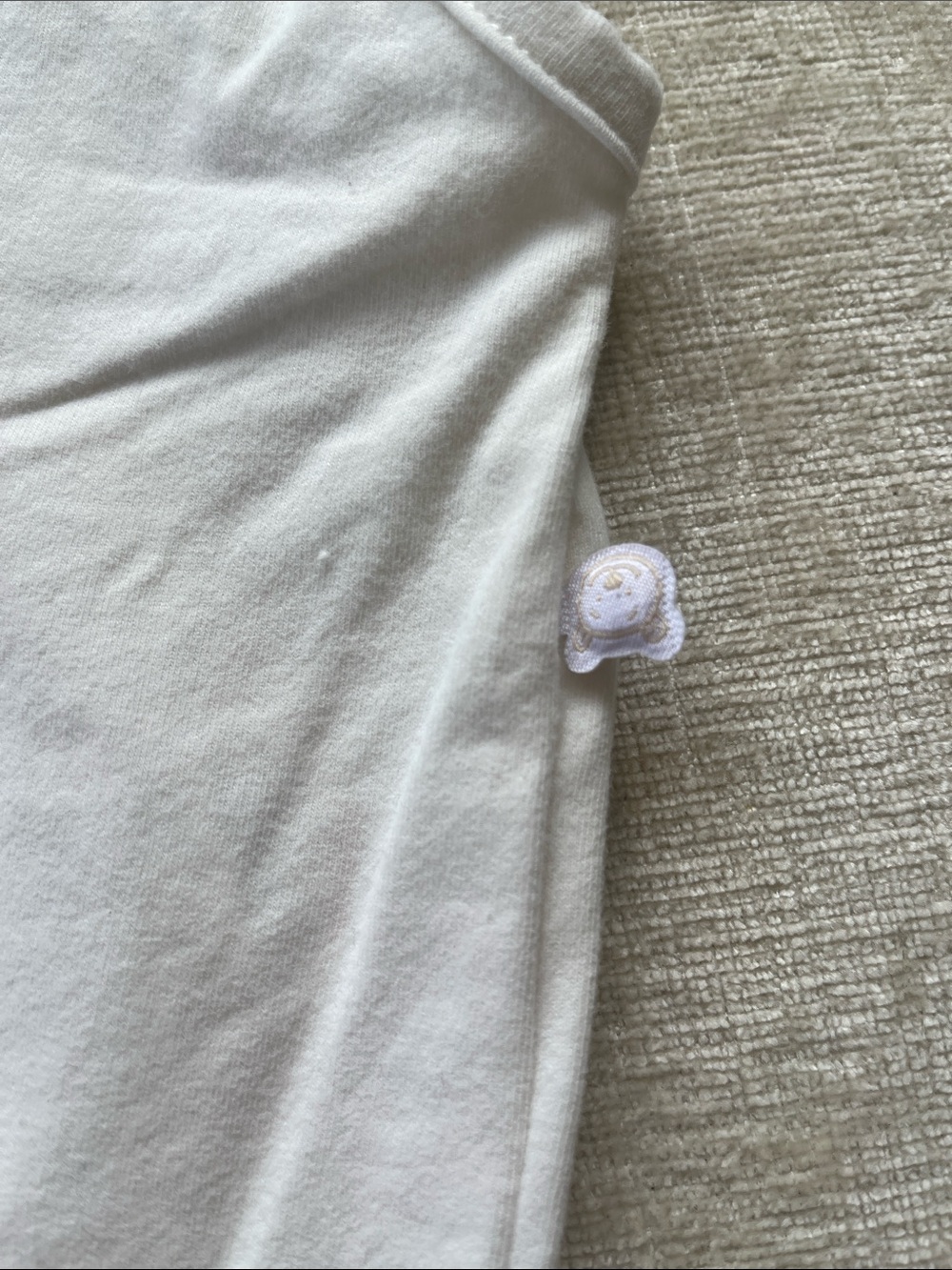 Noukie's Cream & Light Blue Baby Polo Bodysuit - Picture 6 of 7